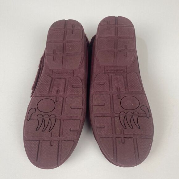 BEARPAW Women Moccasin Comfortable & Light-Weight Slipper/Shoe Size 7 Wool Wine - Picture 3 of 14